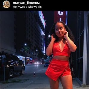 2-piece Neon Red-Orange set